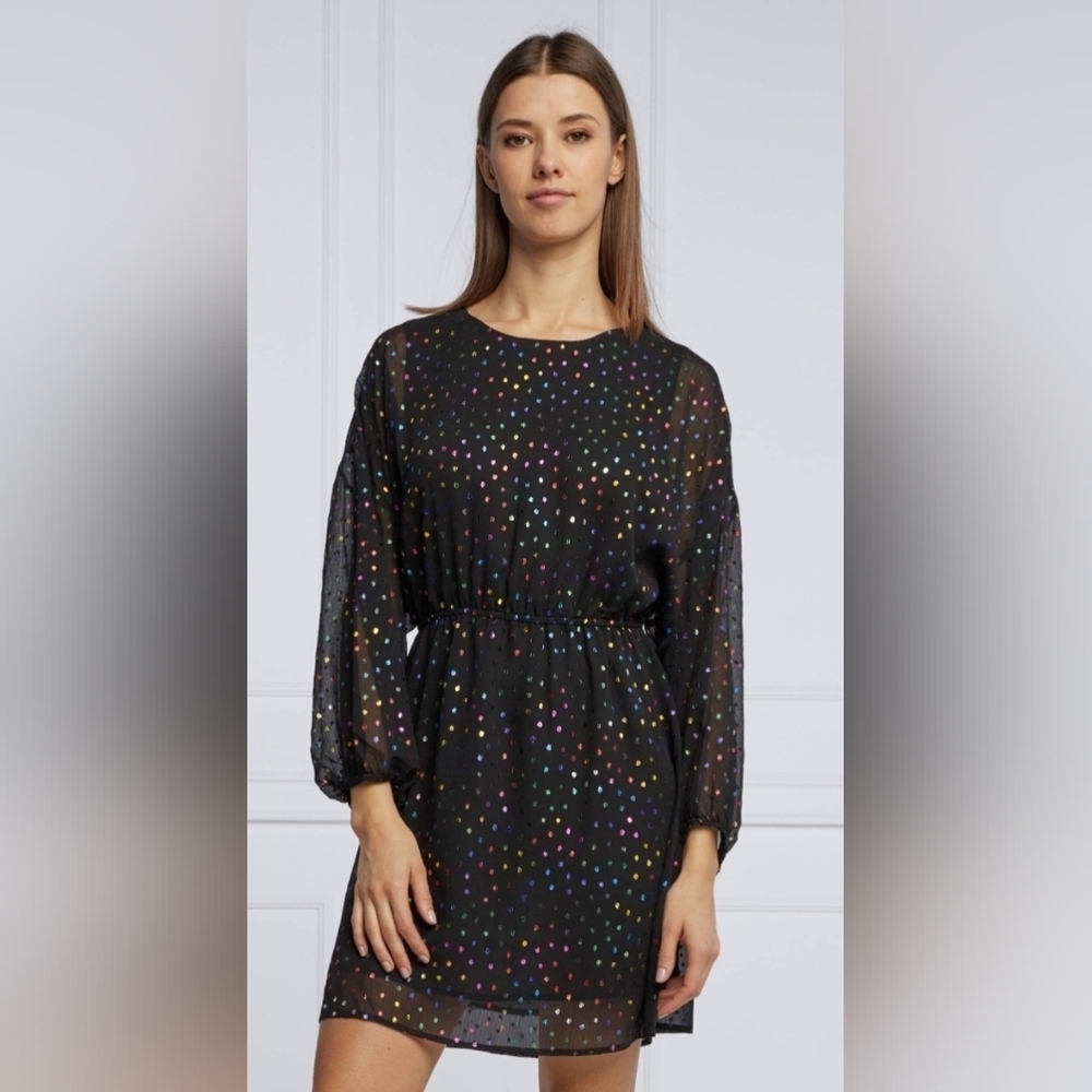 Desigual Emporda Colorful Metallic Dot Dress, BNWT, Size L